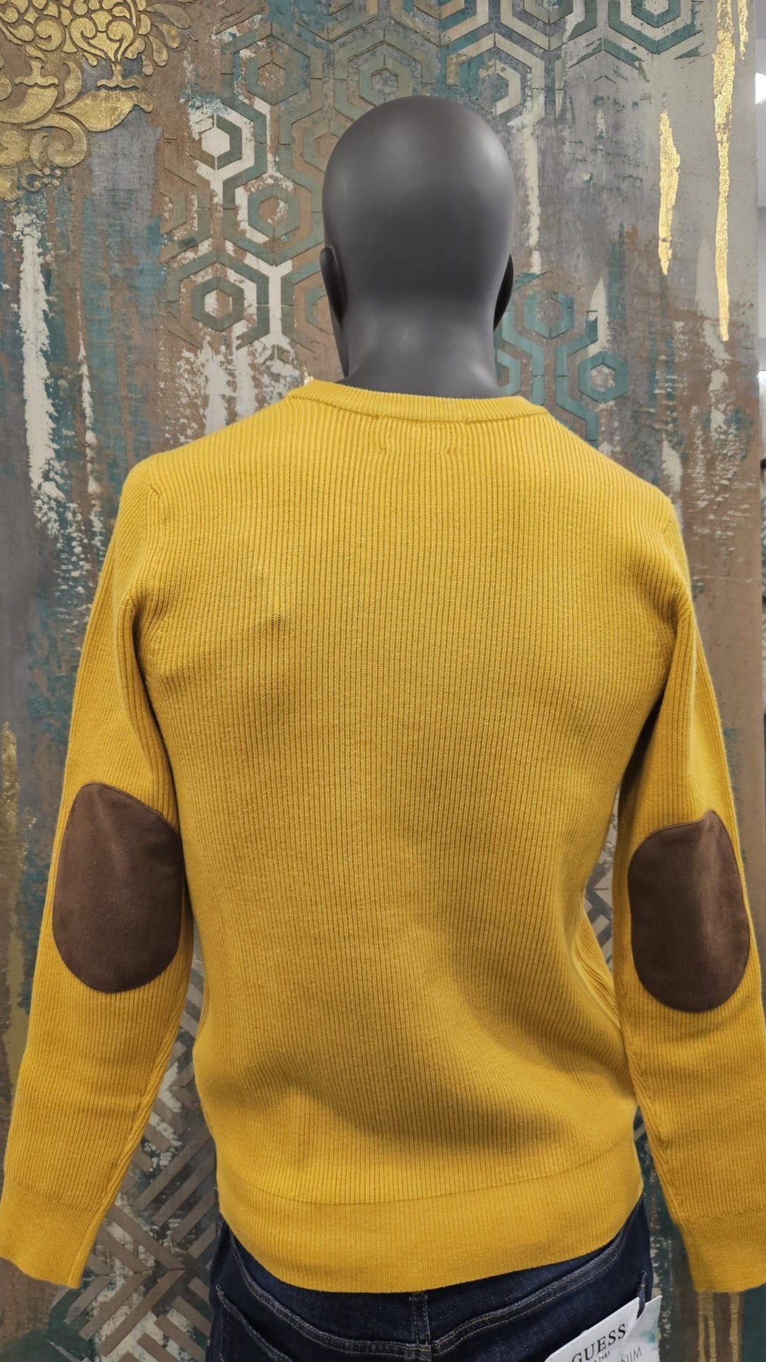 LIUJO Ribbed Giroenglish Men's Sweater