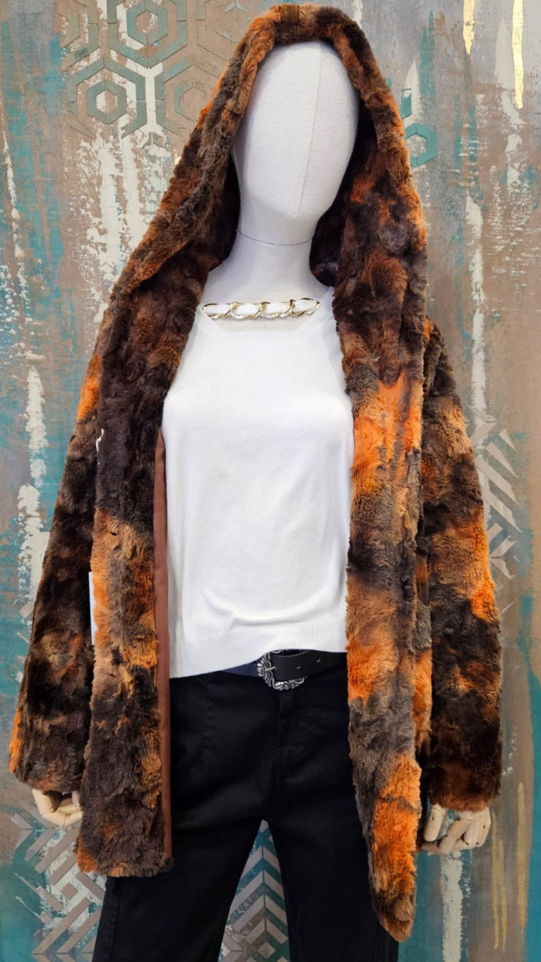 ROSSODISERA Women's Fur Jacket