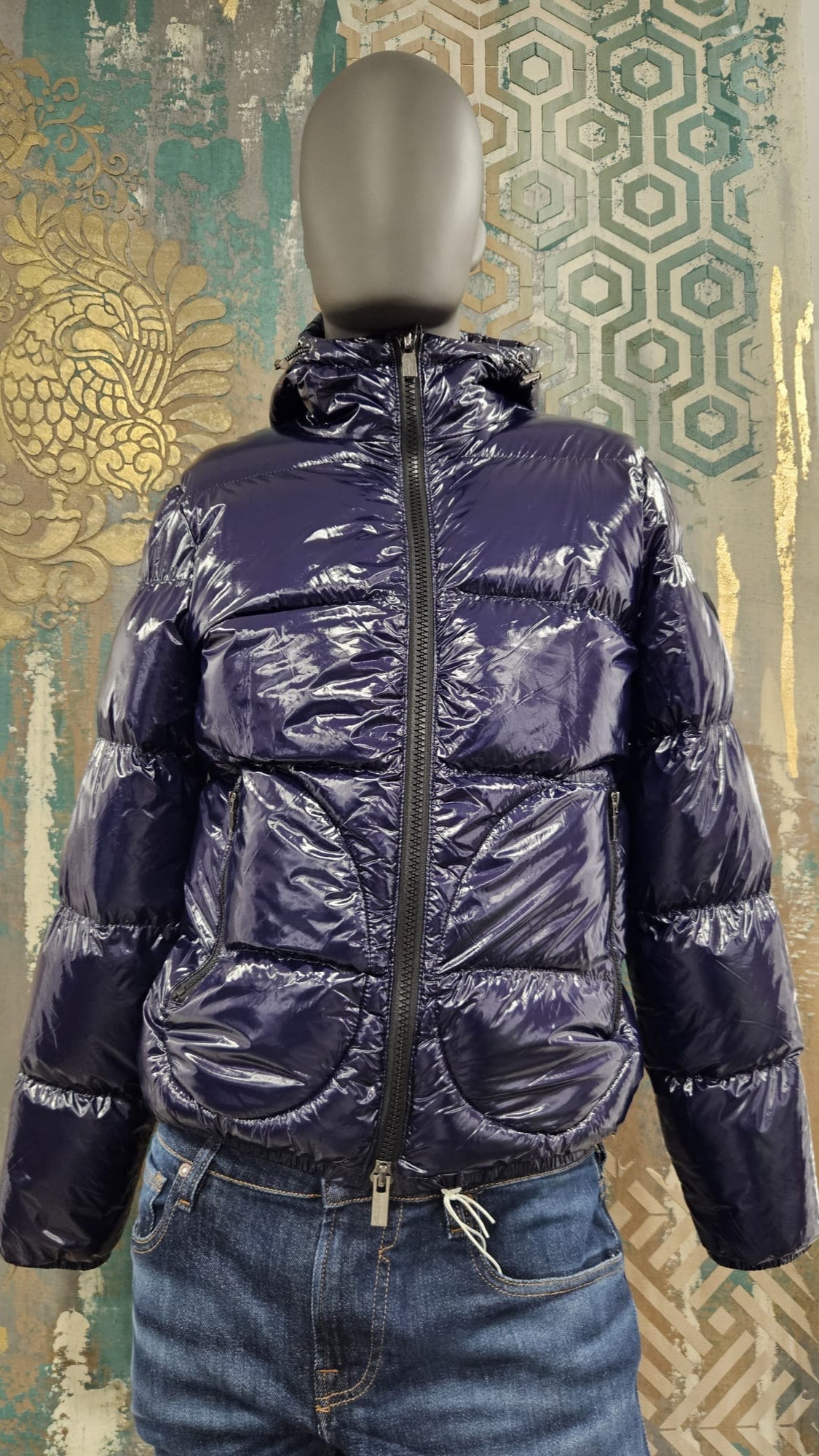Markup Men's Shiny Bomber Jacket