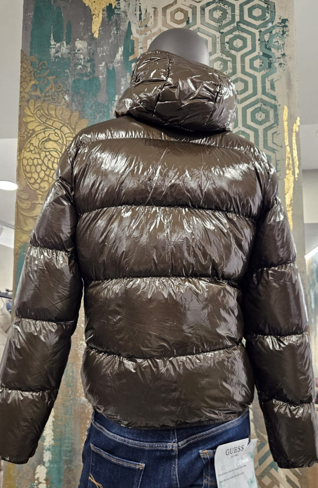 Markup Men's Shiny Bomber Jacket
